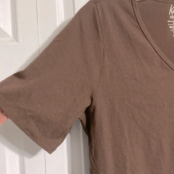 Kalin NWT Brown V-Neck T-Shirt size XXL - Picture 4 of 9